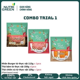 Combo Trial 1 từ thịt thực vật Nutrigreen Food thực phẩm chay bổ sung protein thực vật cho người eat clean và ăn chay