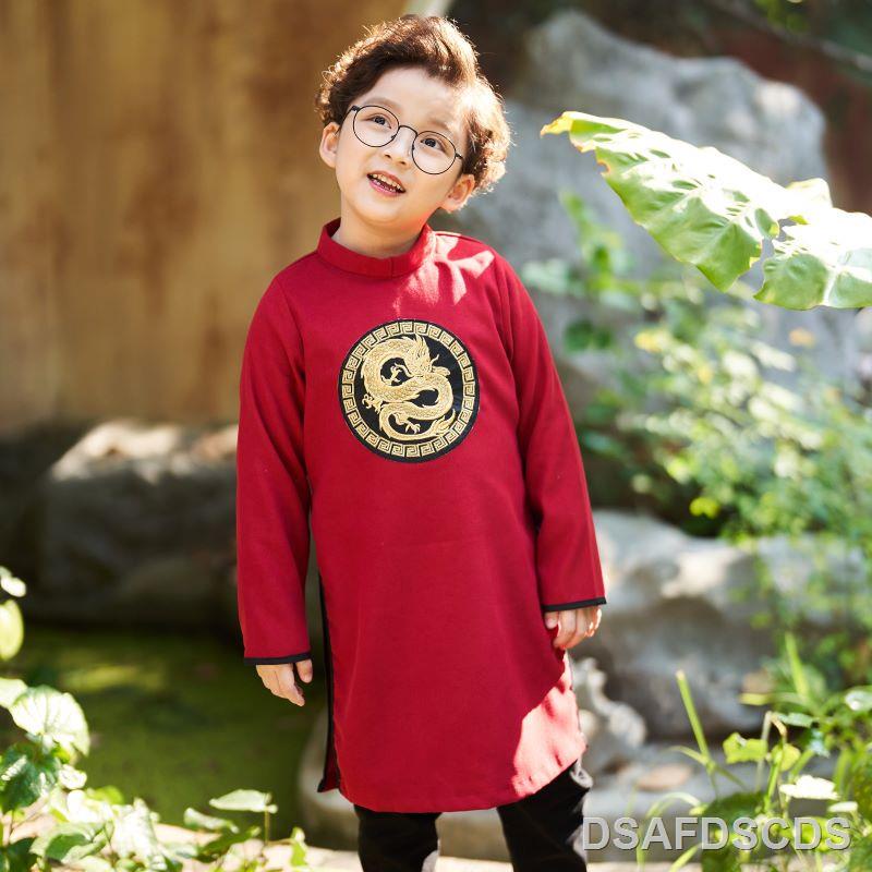❃№◆Áo dài cách tân cho bé trai, bé gái mặc tết Econice C. Size trẻ em 3, 4, 5, 6, 7, 8, 9, 10, 11, 12 tuổi