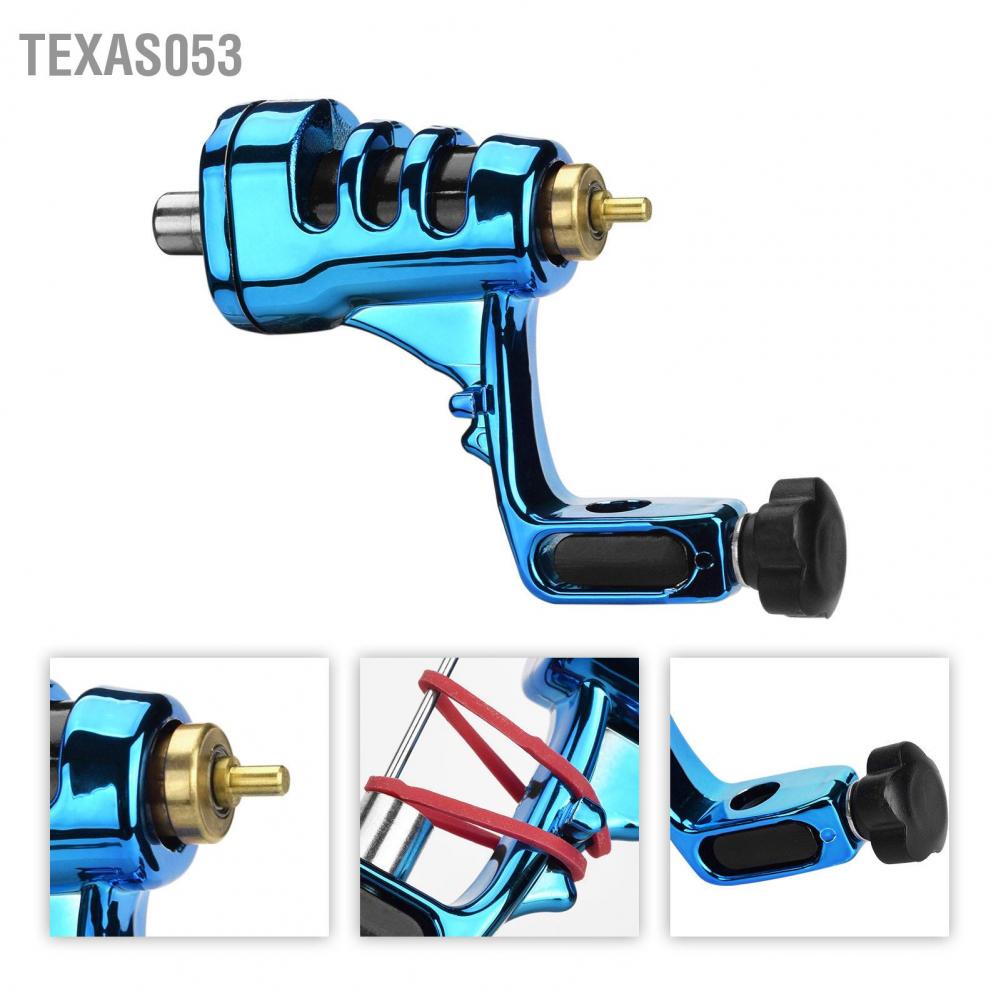 Texas053 Máy Xăm Quay Mạ Điện Chuyên Nghiệp Làm Giao Diện RCA Màu Xanh