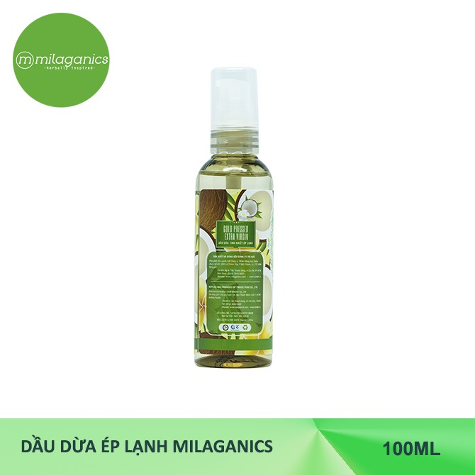 Dầu dừa Ép lạnh MILAGANICS 100ml | BigBuy360 - bigbuy360.vn