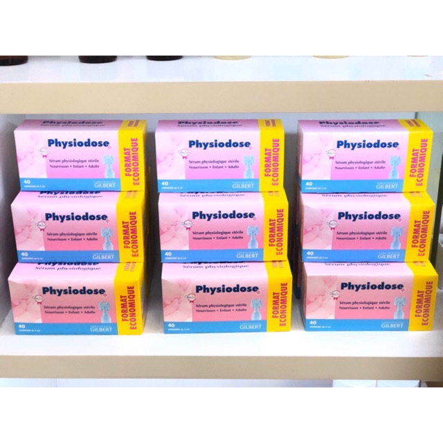 Nước muối sinh lý 40 ống Physiodose Pháp
