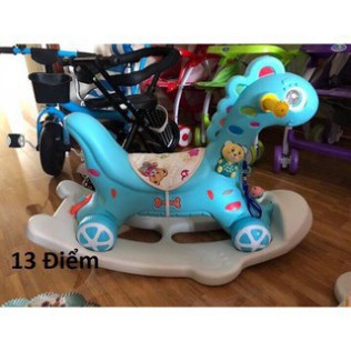 ⚡SHOP HỖ TRỢ 50%CƯỚC⚡ NGỰA BẬP BÊNH 2 TRONG 1-VỪA BẬP BÊNH VỪA ỦN CHO BÉ-CÓ NHẠC
