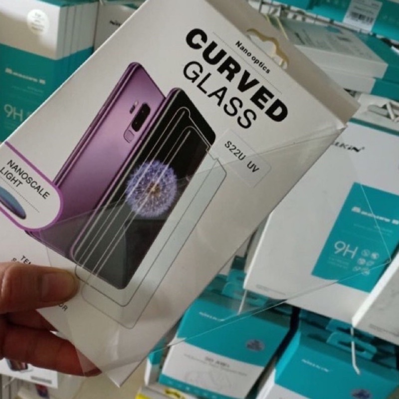 Kính cường lực UV Samsung S23, S23 Plus, S23 Ultra, S22, S22 Plus, S22 Ultra Full keo nước soi đèn UV trong suốt