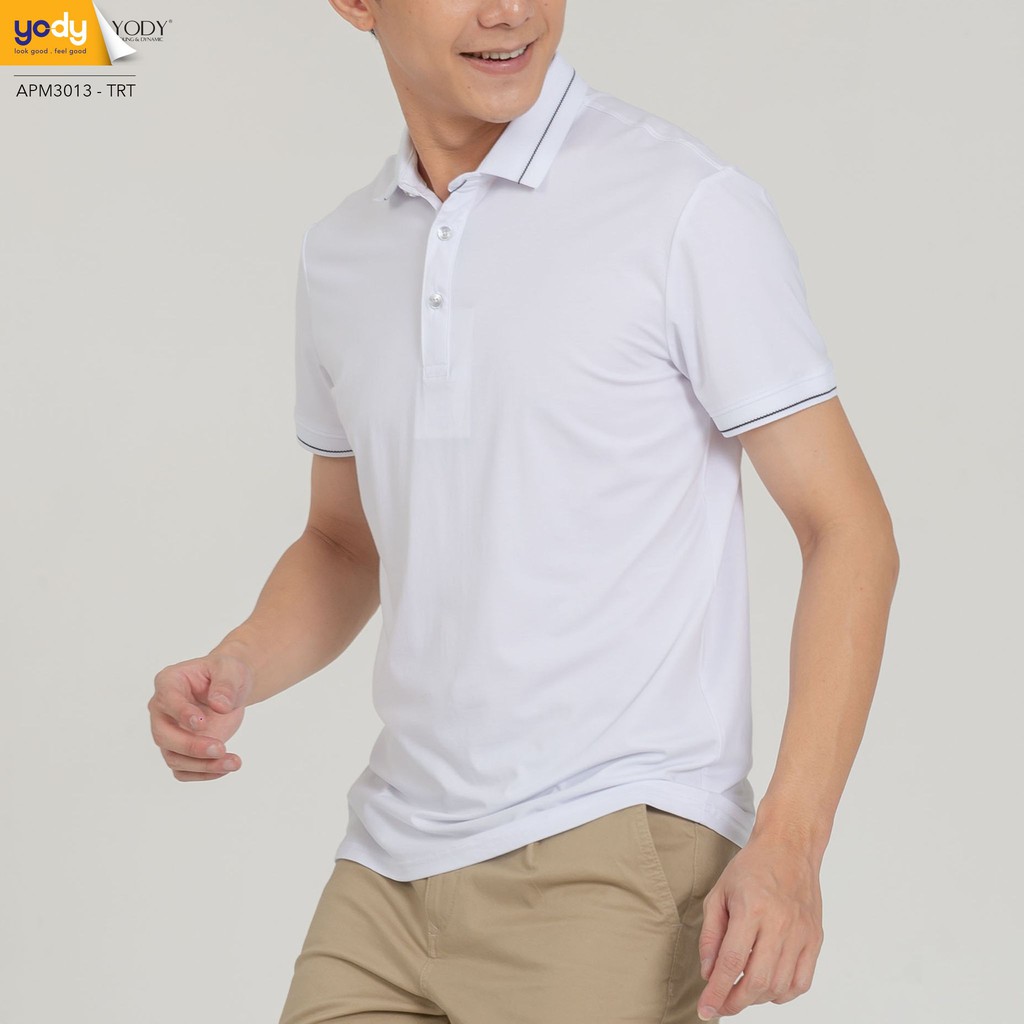 Áo Phông Polo Nam YODY Pima Kẻ Viền Chất Thun Cotton Ngắn Tay Có Cổ Mã SP APM3013