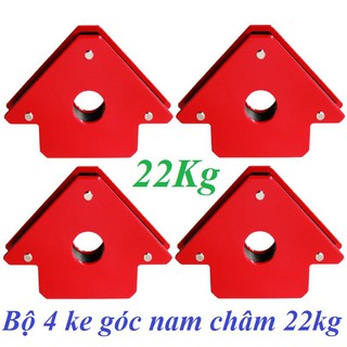Bộ 4 ke góc nam châm 50lbs lực hút 22kg - ke góc thợ hàn, góc vuông