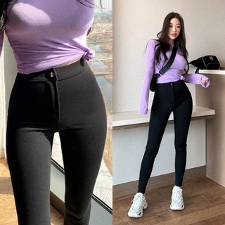 Quần Legging Lưng Cao Dáng Ôm Co Giãn Phong Cách Hàn Quốc Thời Trang Xuân Hè Cho Nữ