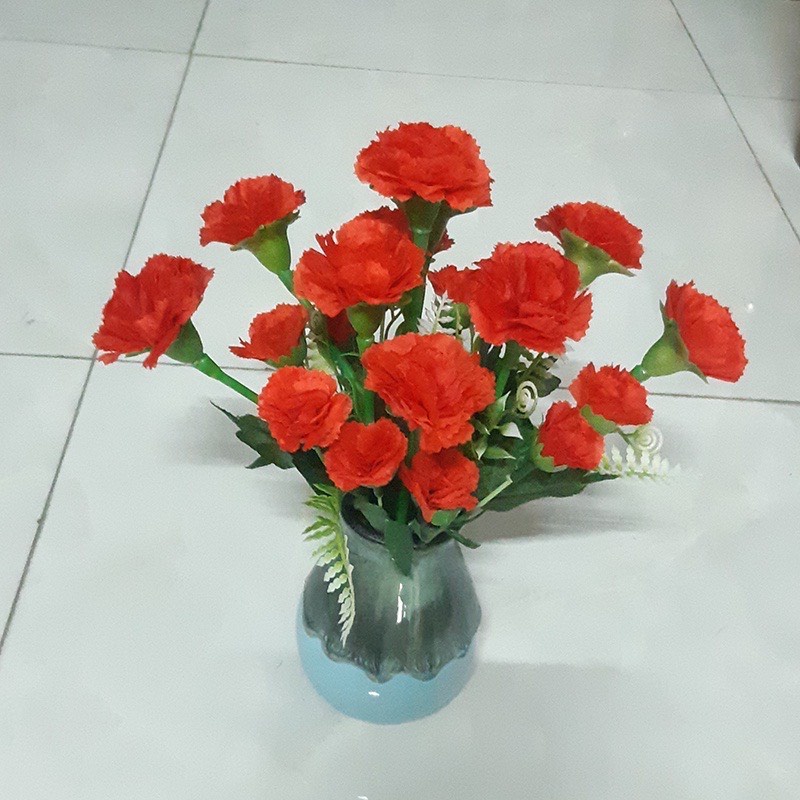 Hoa giả - Hoa phăng giả cao cấp cành dài 40cm 10 nhánh trang trí nhà cửa văn phòng