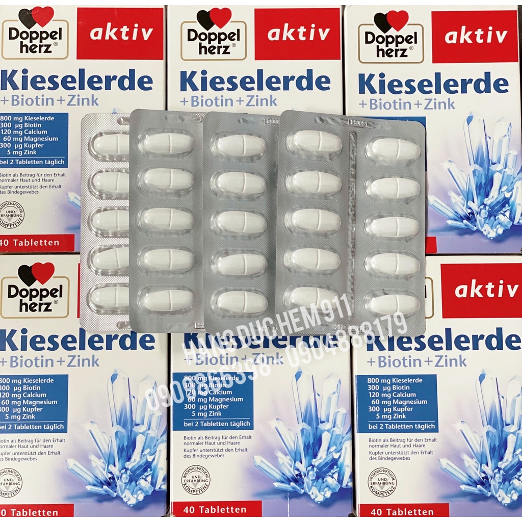 Viên mọc tóc đẹp da Silica Biotin 40 viên nội địa Đức