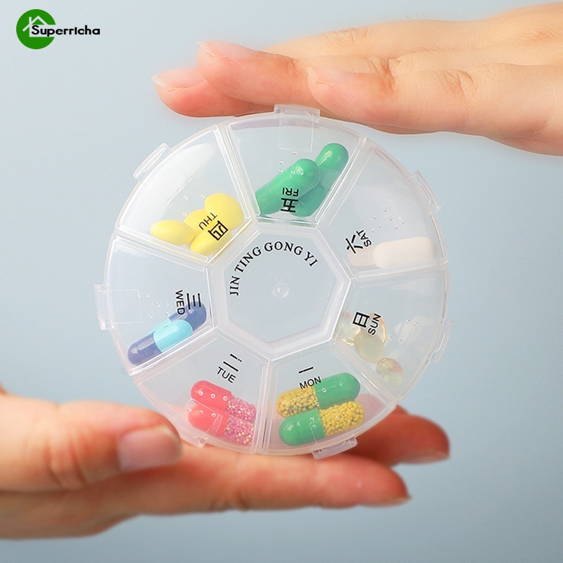 Hộp Đựng Thuốc Chia 7 Ngăn Mini Di Động Tiện Dụng Ốp