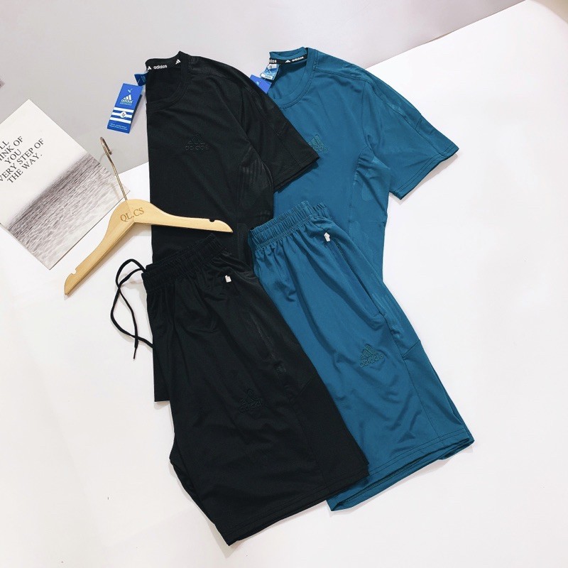 NAMC08 - BỘ THỂ THAO TRƠN CỔ TRÒN 2 MÀU THÊU CHO NAM | BigBuy360 - bigbuy360.vn