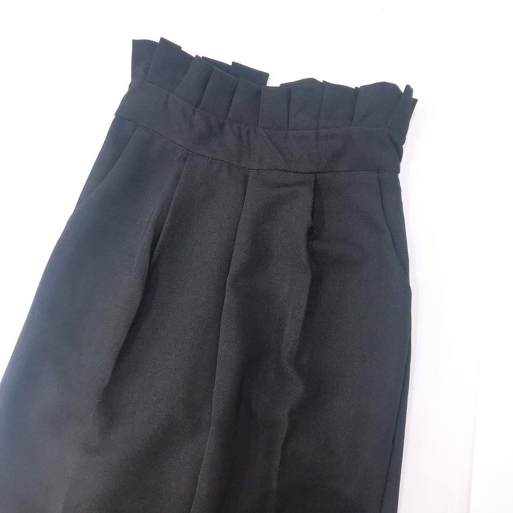 Quần tây công sở lưng bèo quần baggy xếp ly size s m l Lovi