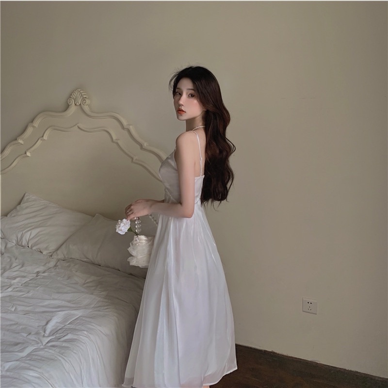 Jane Đầm dự tiệc mùa hè tơ sương lấp lánh ảnh thật cuối