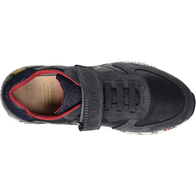 [Mã BMLT200 giảm 200K đơn 699K] Giày Sneaker Trẻ Em Geox J Alben B. C - Waxed Lea+Suede