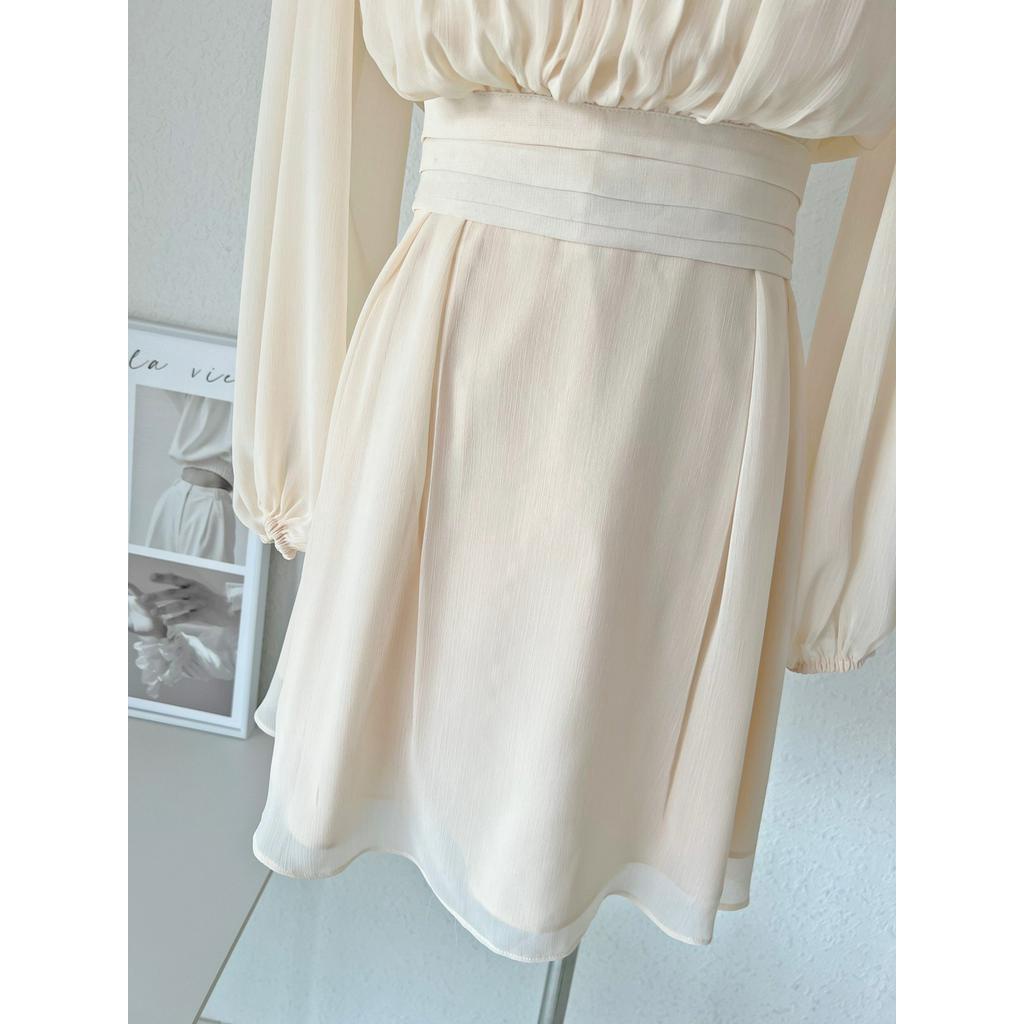 Bộ Áo Sơ Mi Dài Tay Màu Sắc Trơn Phối Chân Váy Chữ A Thời Trang Sành Điệu 624