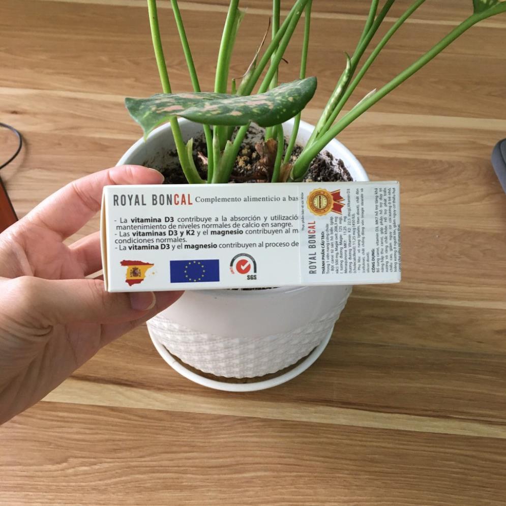 Royal Boncal - Hỗ trợ bổ sung canxi, D3, K2 (MK7) cho mẹ bầu và trẻ nhỏ giúp xương chắc khỏe, trẻ cao lớn (30 viên)