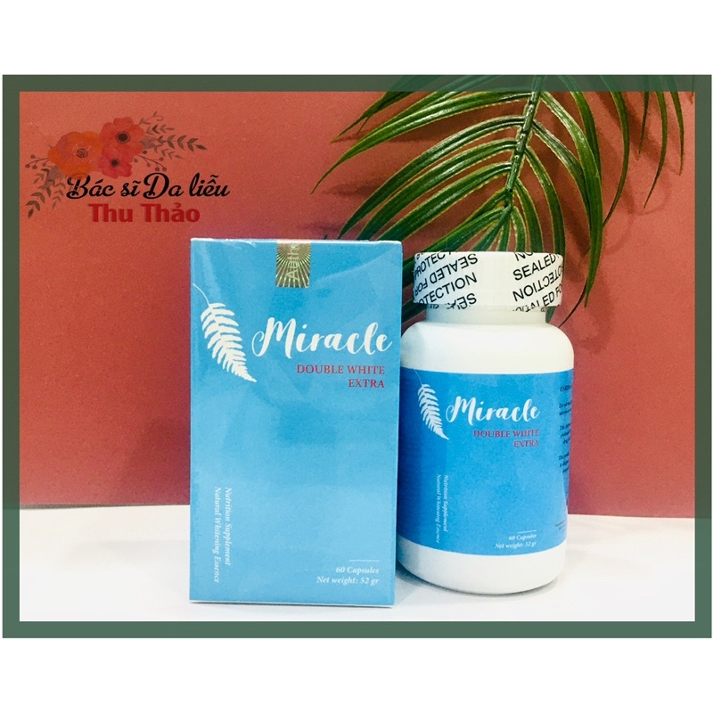 [60 viên ] VIÊN UỐNG HỖ TRỢ SÁNG DA CHỐNG NẮNG MlRACLE DOUBLE WHITE EXTRA