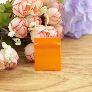 Gói 100c túi zip mini màu cam đựng ảnh thẻ, cúc áo, dây buộc tóc, hoa tai đồ nhỏ tiện dụng chọn size winmart