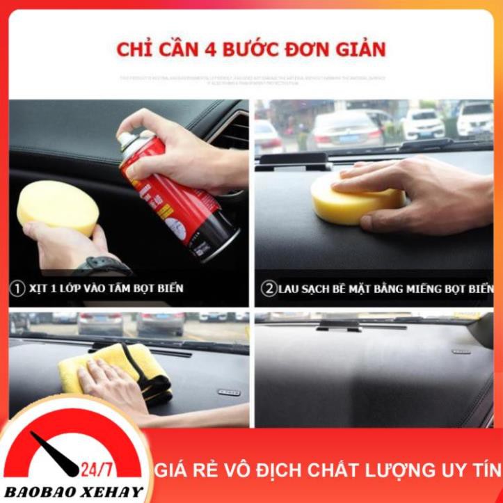 [HÀNG XỊN] Dung Dịch Đánh Bóng Nhựa Nhám, Ghế Da Công nghệ Mỹ 450ML- Phục Hồi, Bảo Vệ, Dưỡng Nội Thất Ô tô - SANTA