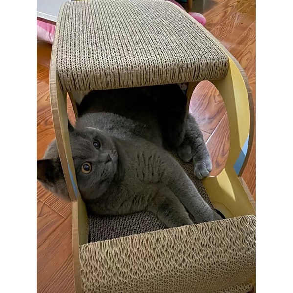 Ổ nằm kết hợp cào móng hình oto cho mèo bìa carton