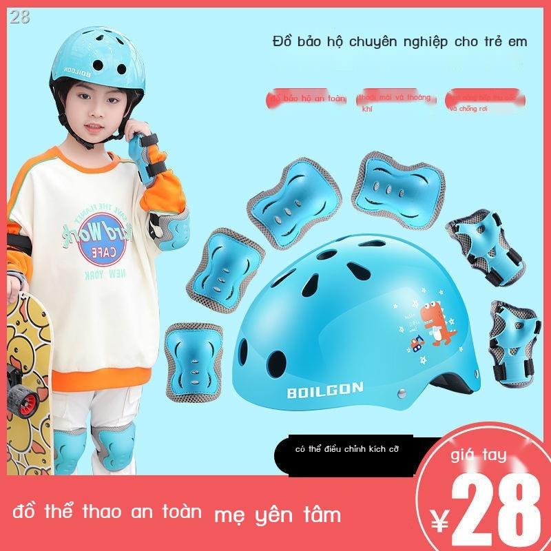 Trượt patin chuyên nghiệp đồ bảo hộ lao động mũ hiểm trọn bộ nam và nữ trẻ em người lớn cân bằng xe đạp băng khuỷu tay m