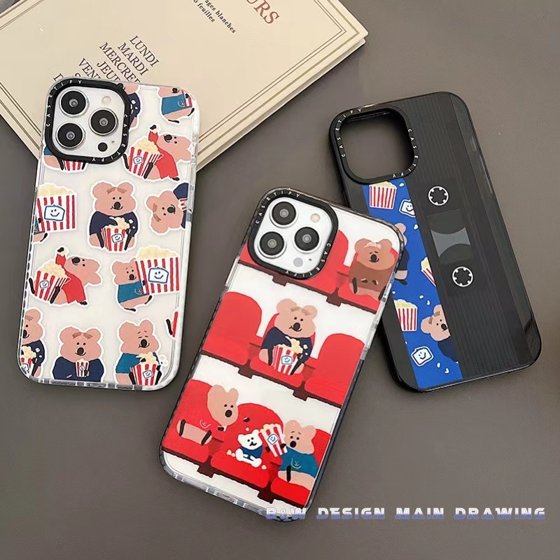Ốp Điện Thoại Silicon Mềm Trong Suốt Chống Sốc In Hình Gấu Cho iPhone 13 12 11 Pro MAX IX XS MAX XR i6 6s 7 8 Plus