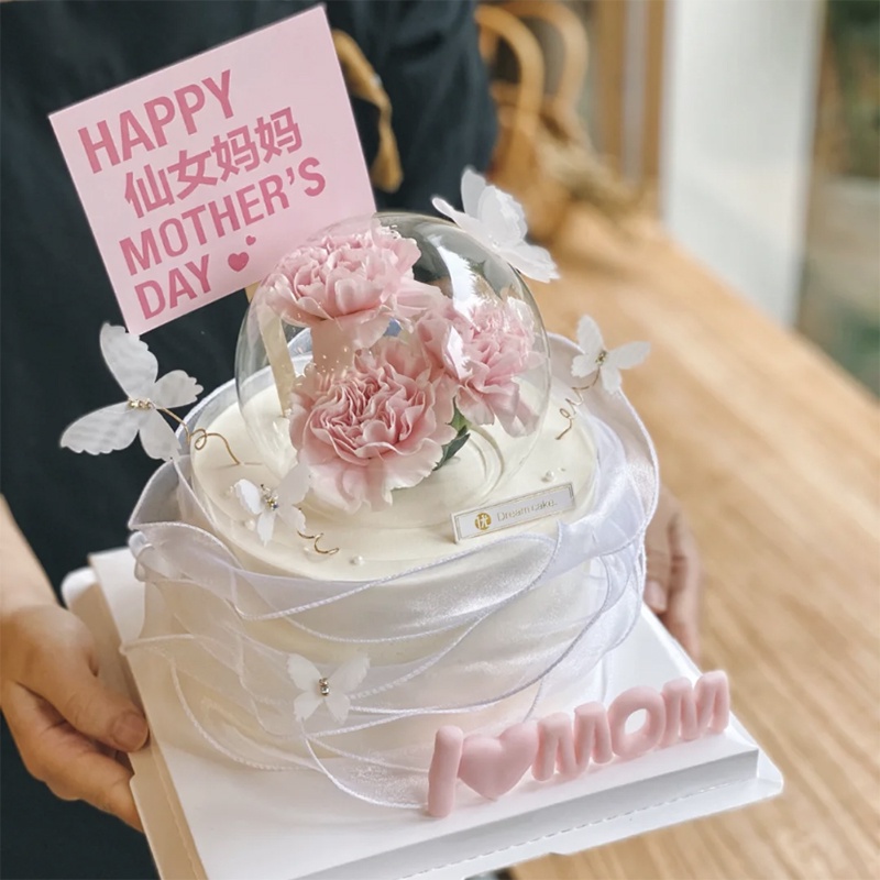 Que Cắm Trang Trí Bánh Kem Hình Hoa Cẩm Chướng