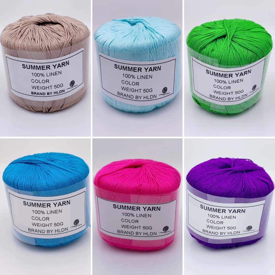Sợi Linen - Sợi đan/móc mùa hè (Bảng màu 2)