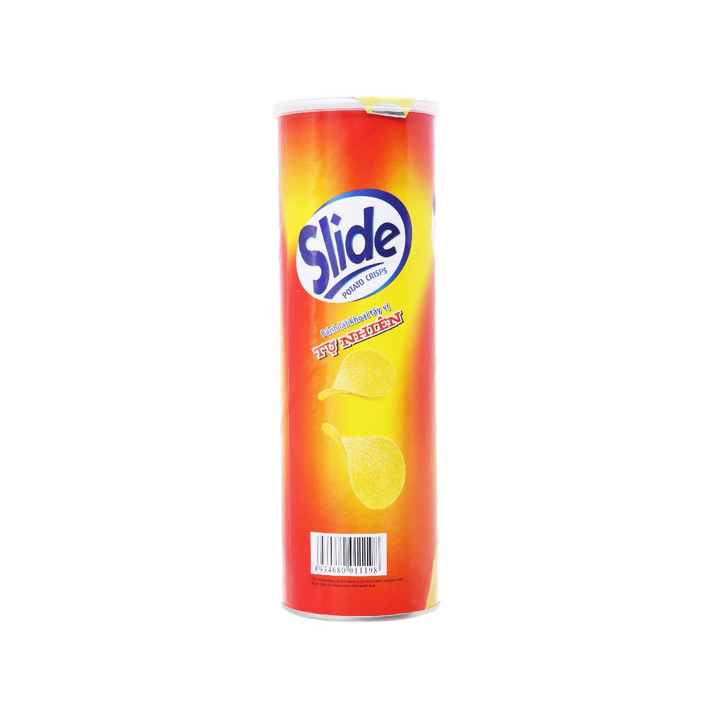 [Giao 2 Giờ] Snack khoai tây vị tự nhiên Slide lon 160g