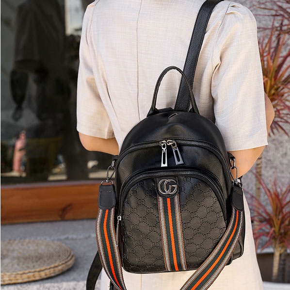 Balo Da In Họa Tiết Thời Trang Cao Cấp Hàn Quốc Unisex