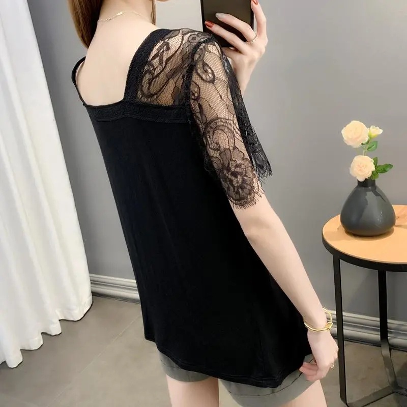 Áo Thun Tay Ngắn Cổ Chữ V Plus Size Cho Nữ C9407 [50-150KG]