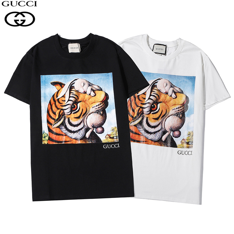 Áo thun cotton tay ngắn in hình truyện tranh vẽ tay cho cặp đôi