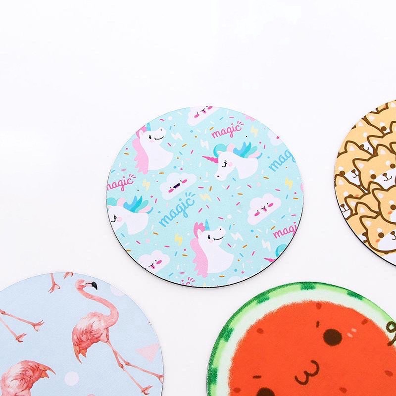 Miếng lót chuột , pad chuột hình tròn chống trượt, chống thấm nhiều hình dễ thương | BigBuy360 - bigbuy360.vn