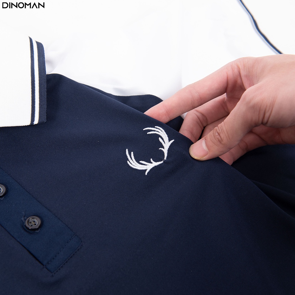 Áo Polo Nam Raglan DINOMAN Cổ Bẻ Vải Cá Sấu Chính Hãng Sang Trọng Lịch Sự Phù Hợp Đi Làm Đi Chơi