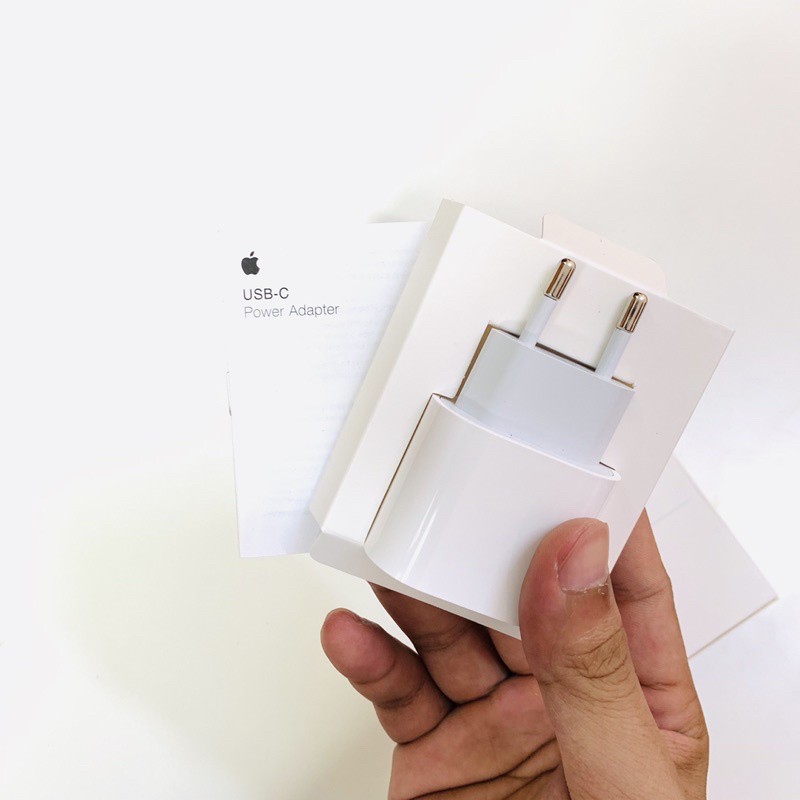 Bộ sạc nhanh 20W IPhone 12 chân tròn EU Nguyên Seal Full box BH 12T