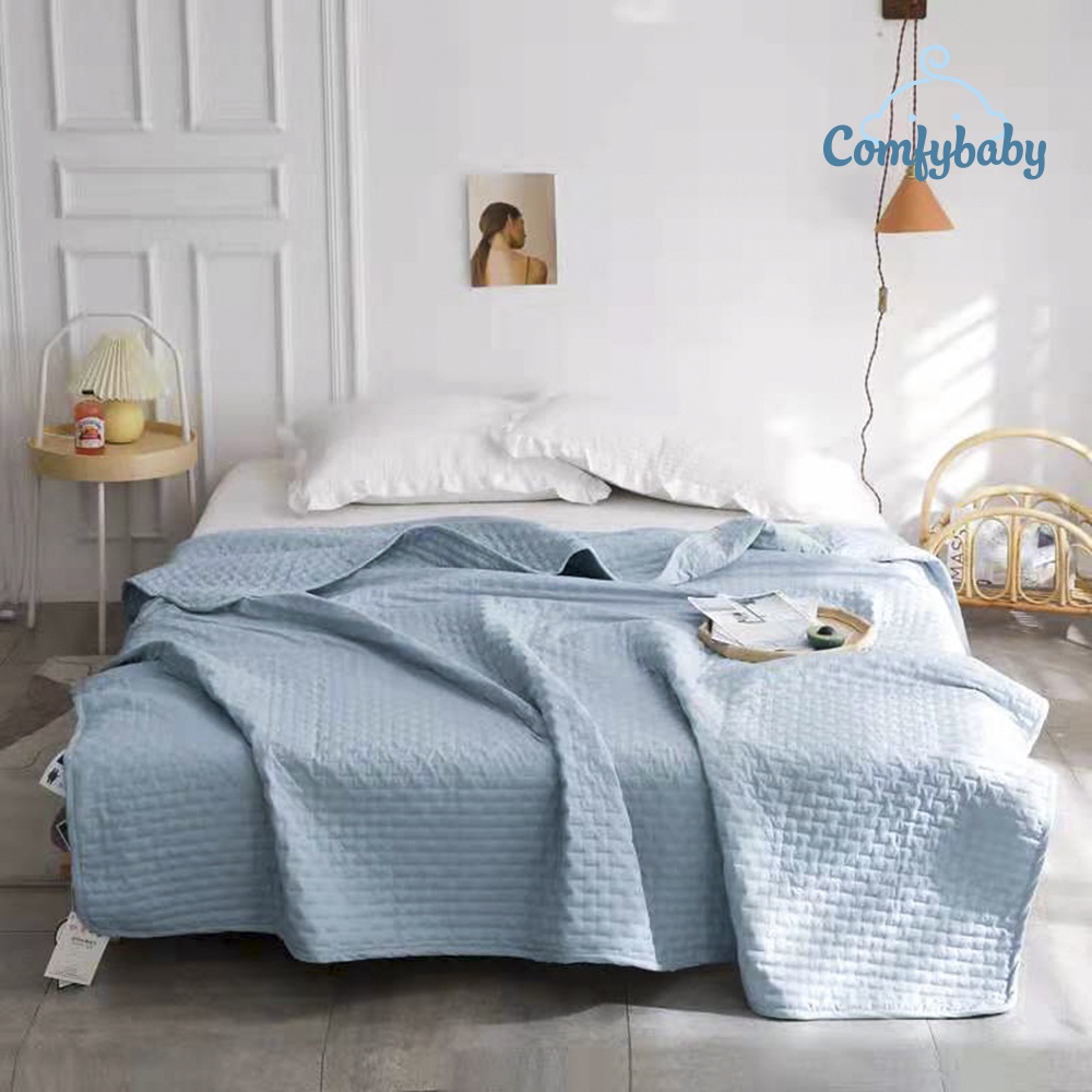 Chăn đắp hè hương bạc hà tự nhiên Comfybaby, chất liệu Mint Loka cotton cao cấp mềm mại, thấm hút tốt