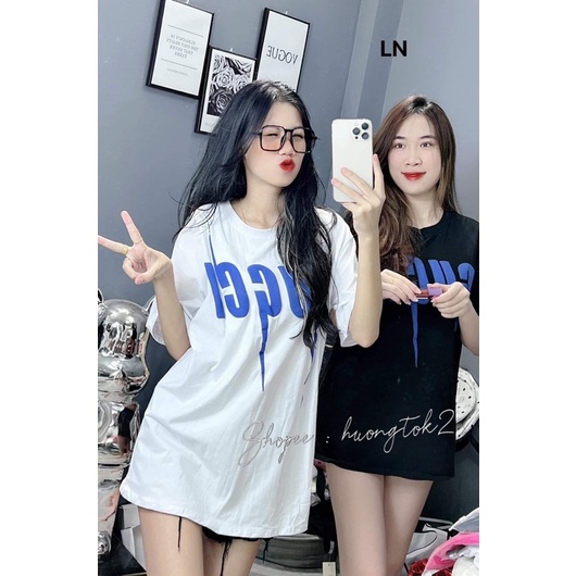 Áo phông GUCC chữ xanh DA6