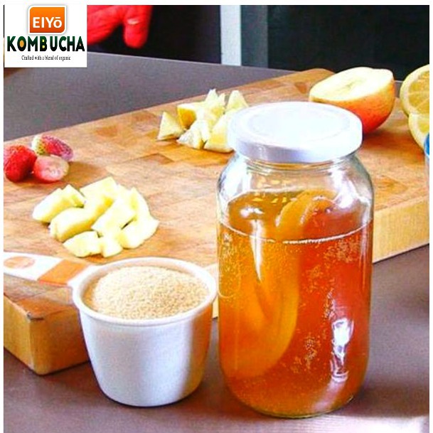 Set Trà đen + Đường Nâu Organic Nuôi Scoby làm Trà KOMBUCHA.