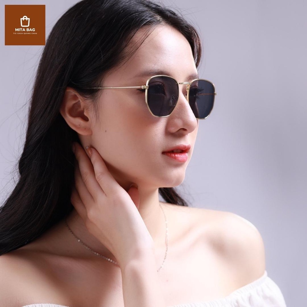 Kính râm nữ MITABAG, gọng vuông cao cấp, hợp kim sang trọng, chống tia UV bảo vệ mắt, bảo hành 3 năm - kính mắt nữ