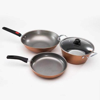 BỘ 3 NỒI CHẢO LONGZIWEI ( 1098 ) 1 NỒI 2 CHẢO