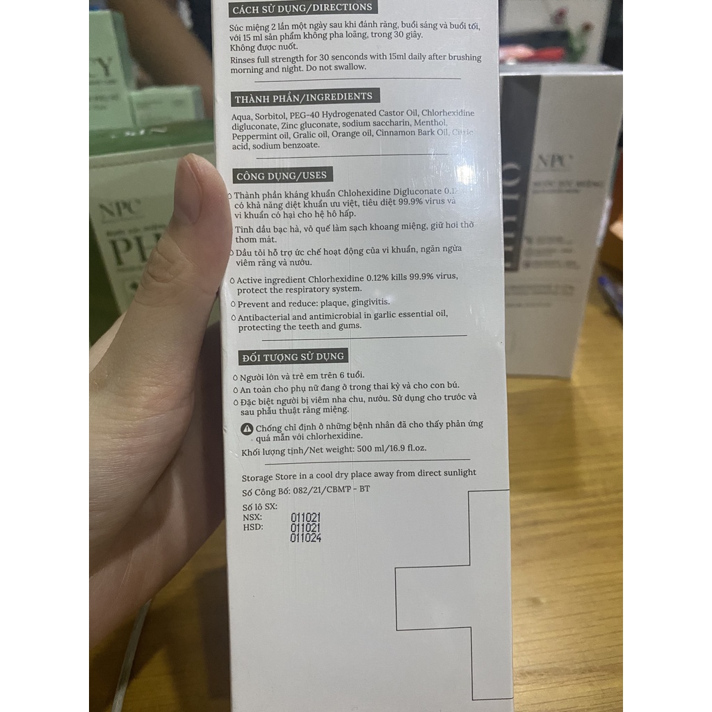 Nước Súc Miệng Sạch Khuẩn, Làm Thơm PHYTO FRESH & NATURAL MOUTHWASH HỘP 1 CHAI 500mL Và 250mL