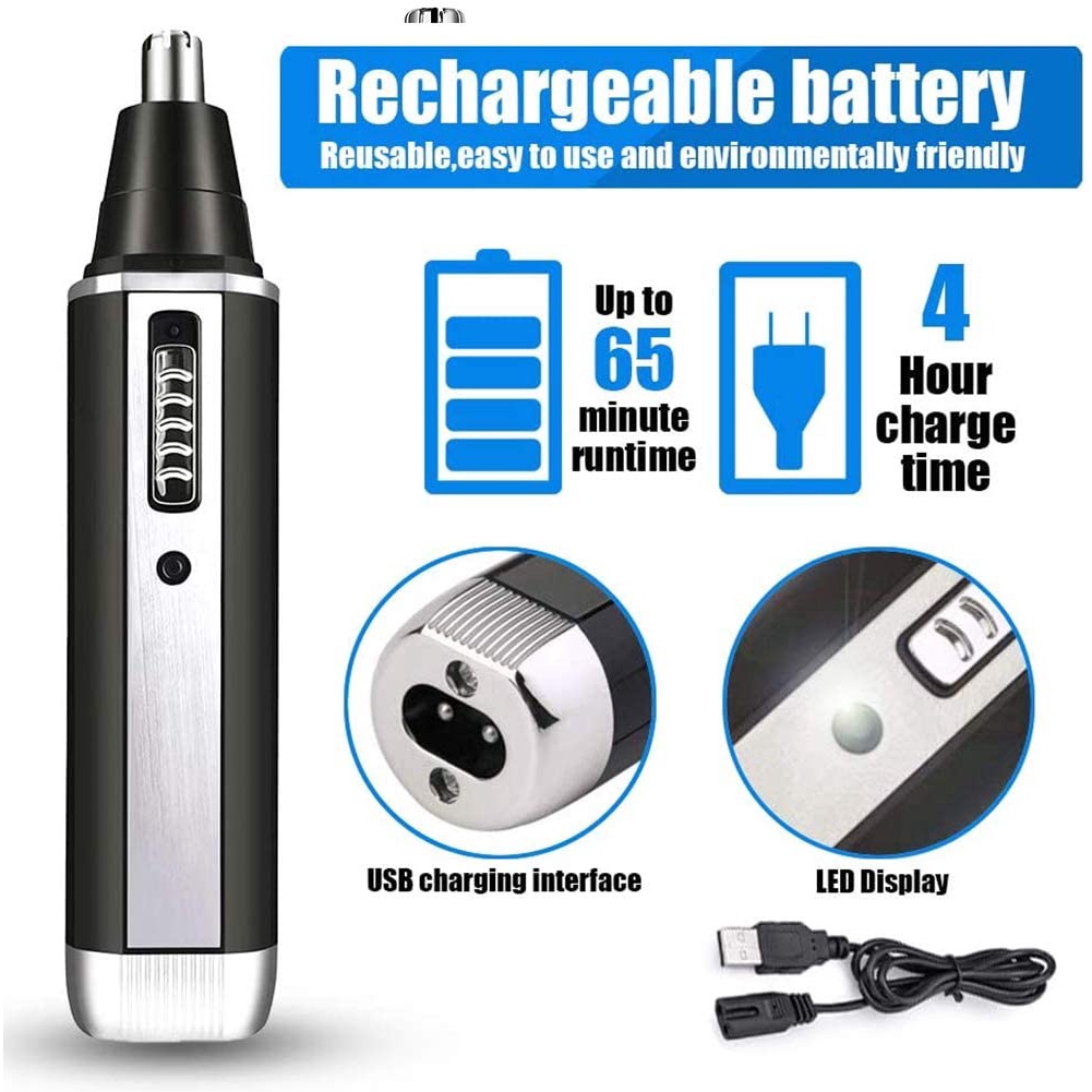 Bộ Tông Đơ Cắt Tóc / Cạo Râu / Lông Mũi / Cạo Râu 4 Trong 1 Chống Thấm Nước Có Thể Sạc Lại Tiện