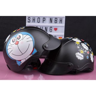 MŨ BẢO HIỂM DORAEMON MẮT LONG LANH