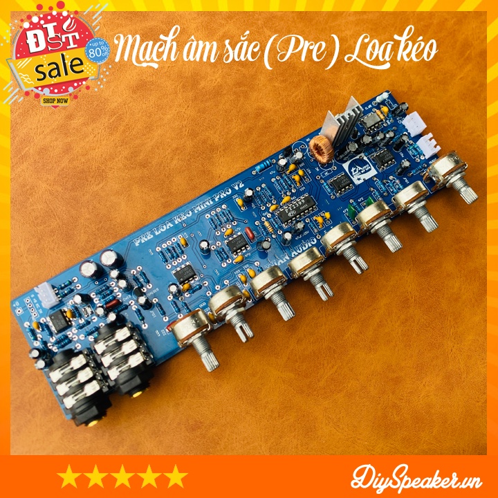 Mạch âm sắc  karaoke Loa kéo mini Pro V2 - Nguồn đơn