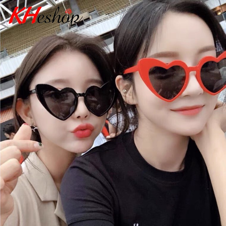 [Deal Hot Siêu Hời] Kính Râm phiên bản Hàn Quốc Trái Tim ngọt ngào, chụp ảnh sinh nhật, bản lề kim loại cao cấp mã Y8805