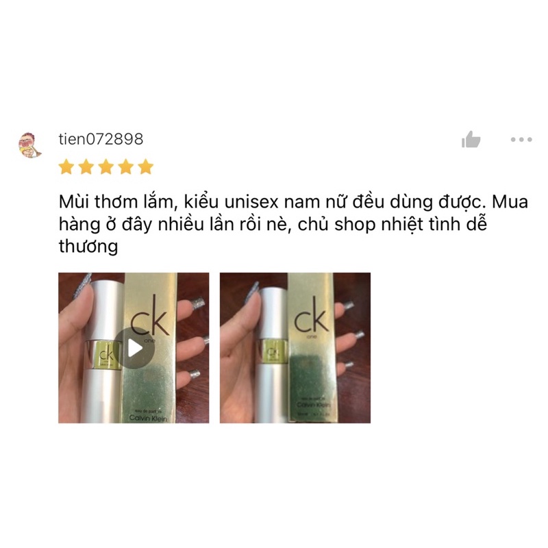 CK ONE - Nước hoa mini 20ml