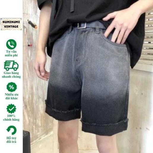 quần short jean loang màu Đen - quần ngố bò siêu đẹp siêu trẻ -đôi trả free nêu hàng -Hình thật kèm clip-Q13 ⚡