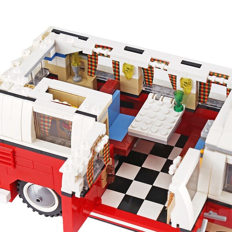 Đồ chơi giáo dục Lắp Ráp mô hình 71001 6688 Technic Volkswagen T1 Người Cắm Trại Van Xe VW Xe 10220