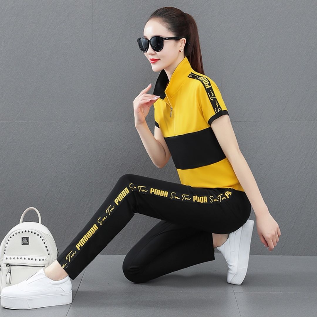 Bộ Đồ Thể Thao Ngắn Tay Thời Trang Mùa Hè Dành Cho Nữ