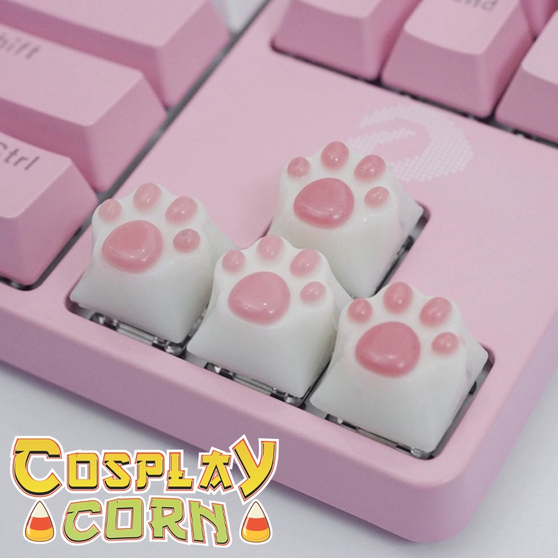 Keycap chân mèo cute trang trí bàn phím cơ, keycap custom chân mèo theo yêu cầu
