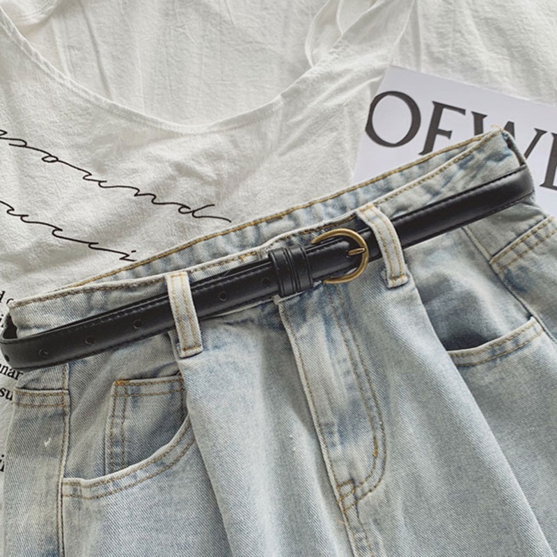 Thắt Lưng Da PU Mỏng Phong Cách retro Thời Trang Mùa Hè